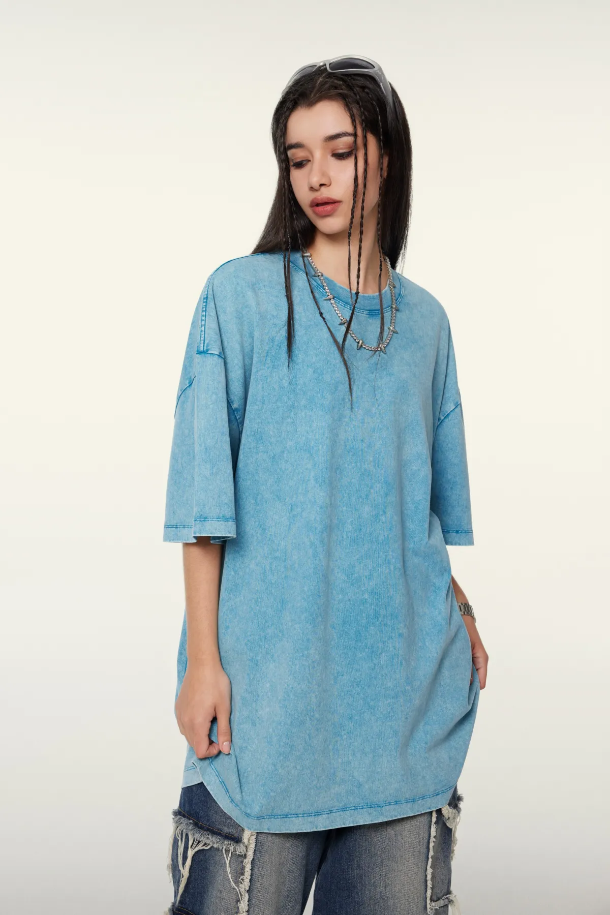 Women’s Vintage Soft Cotton Long T-Shirt - Thumbnail Image