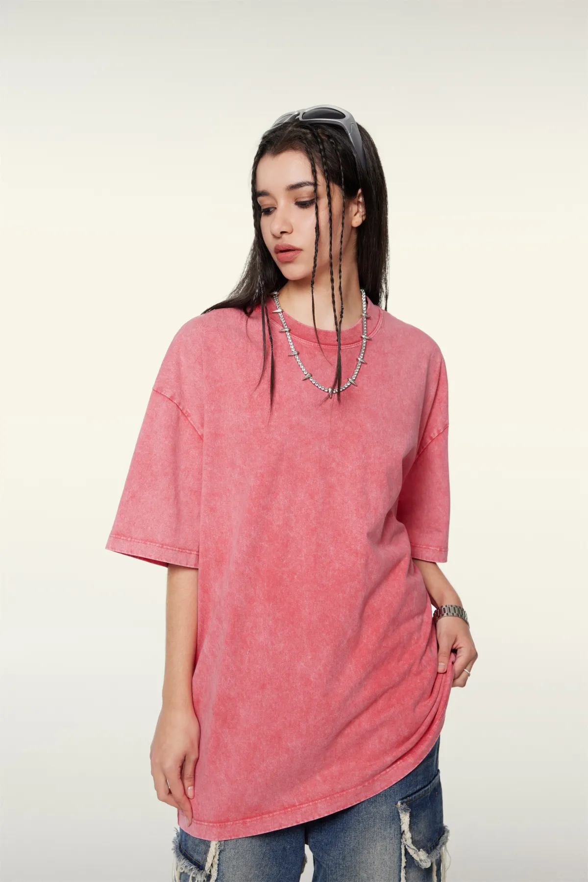 Women’s Vintage Soft Cotton Long T-Shirt - Thumbnail Image