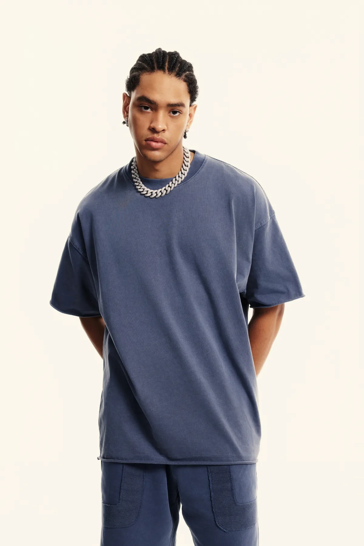 Distressed 100% Cotton Tee  - Thumbnail Image