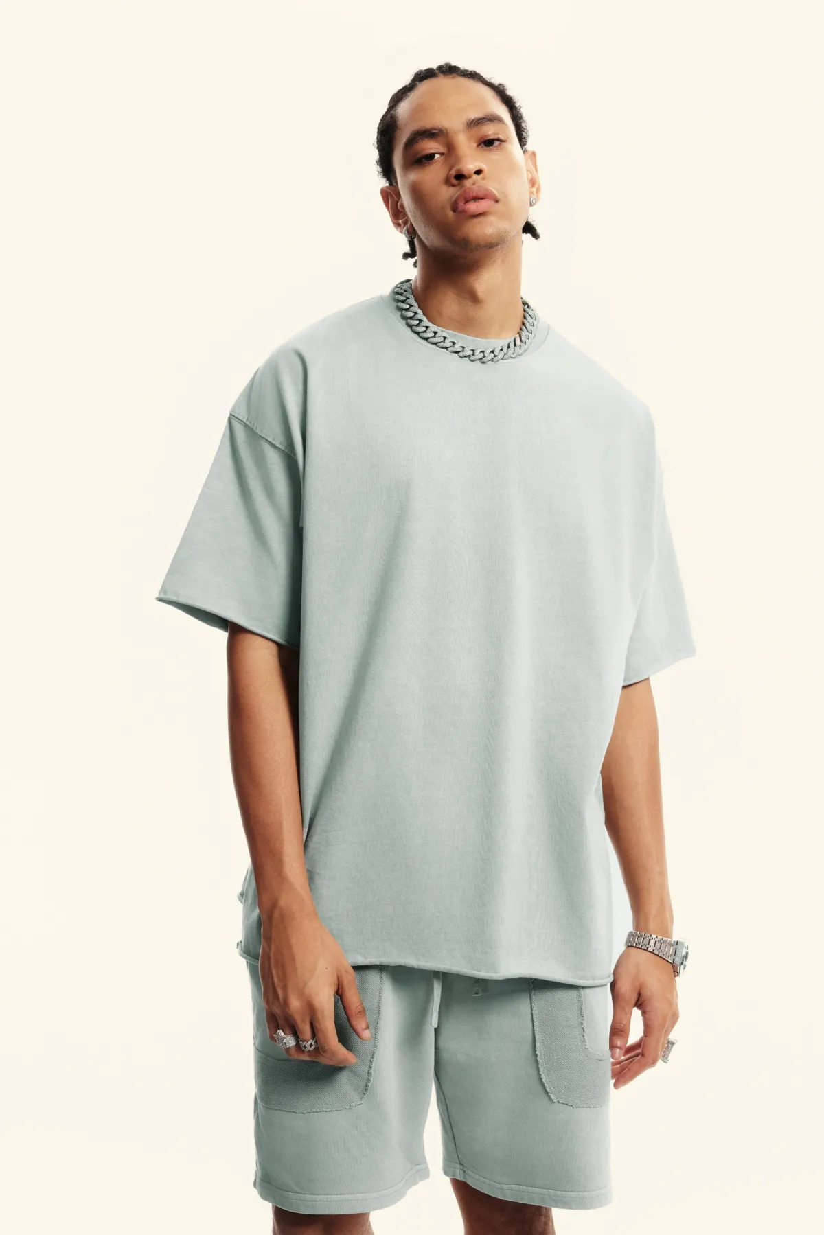 Distressed 100% Cotton Tee  - Thumbnail Image