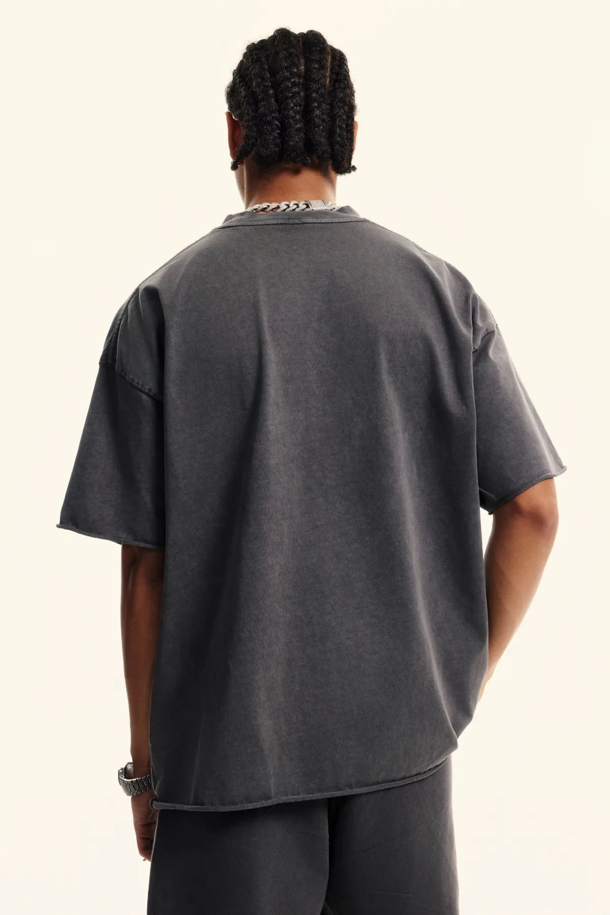 Distressed 100% Cotton Tee  - Thumbnail Image