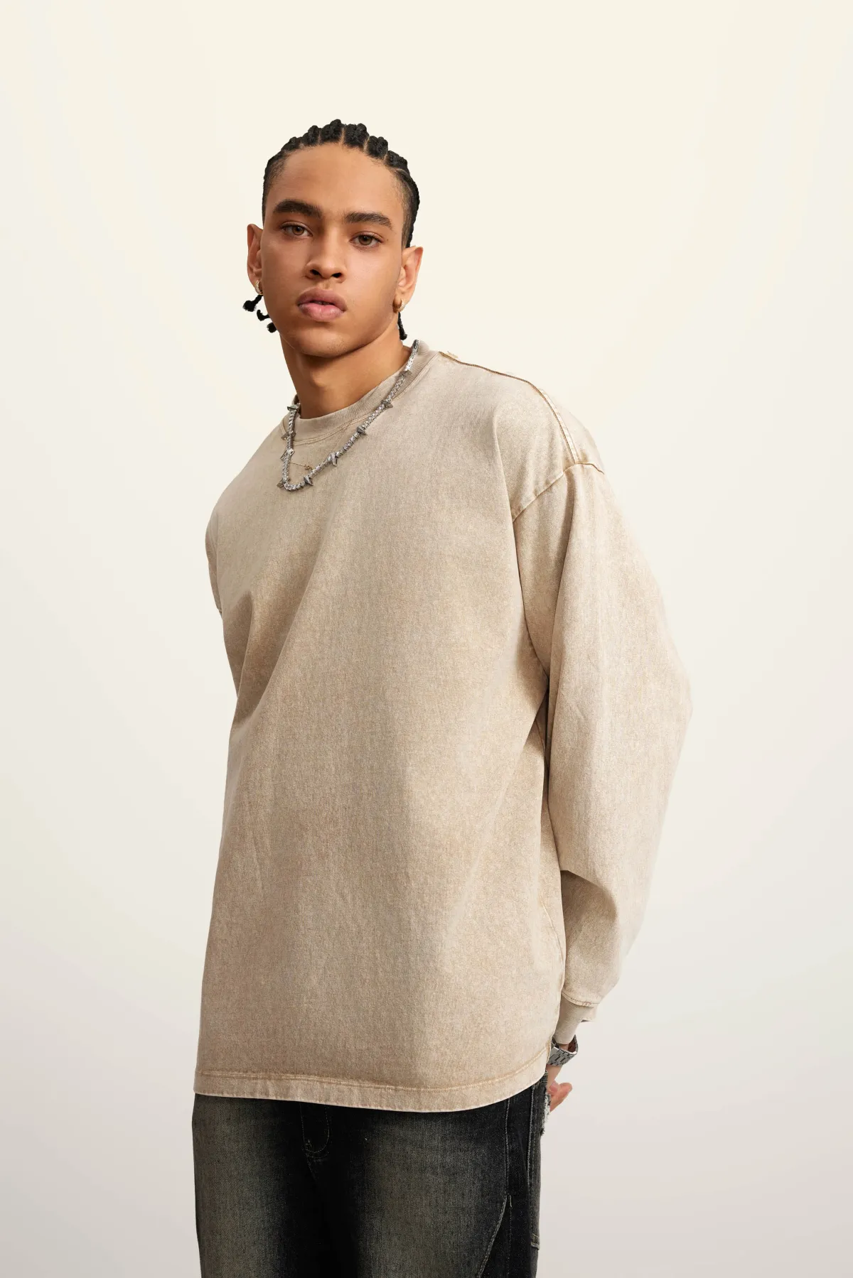 Unisex Long Sleeve Cotton T-Shirt - Thumbnail Image