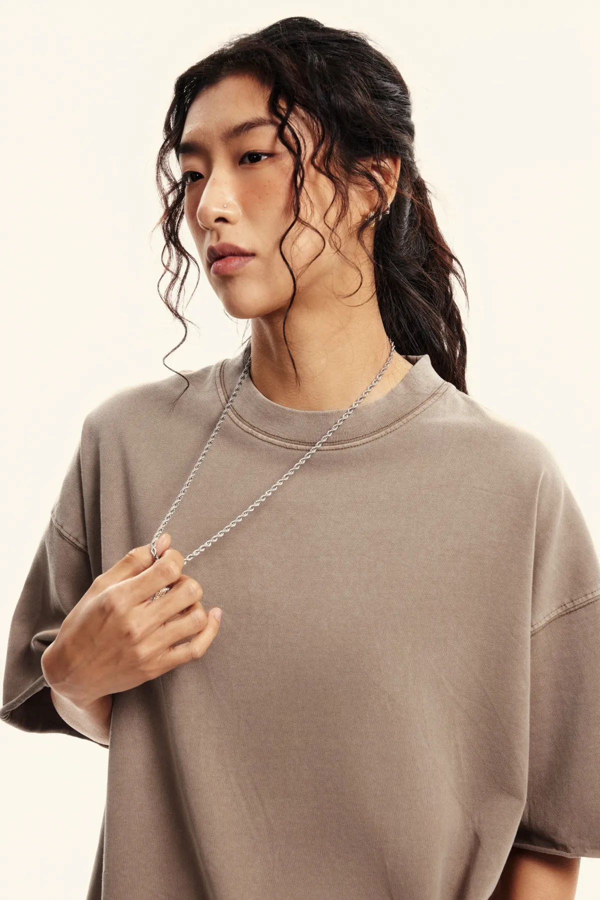 Women’s Distressed 100% Cotton Tee  - Thumbnail Image