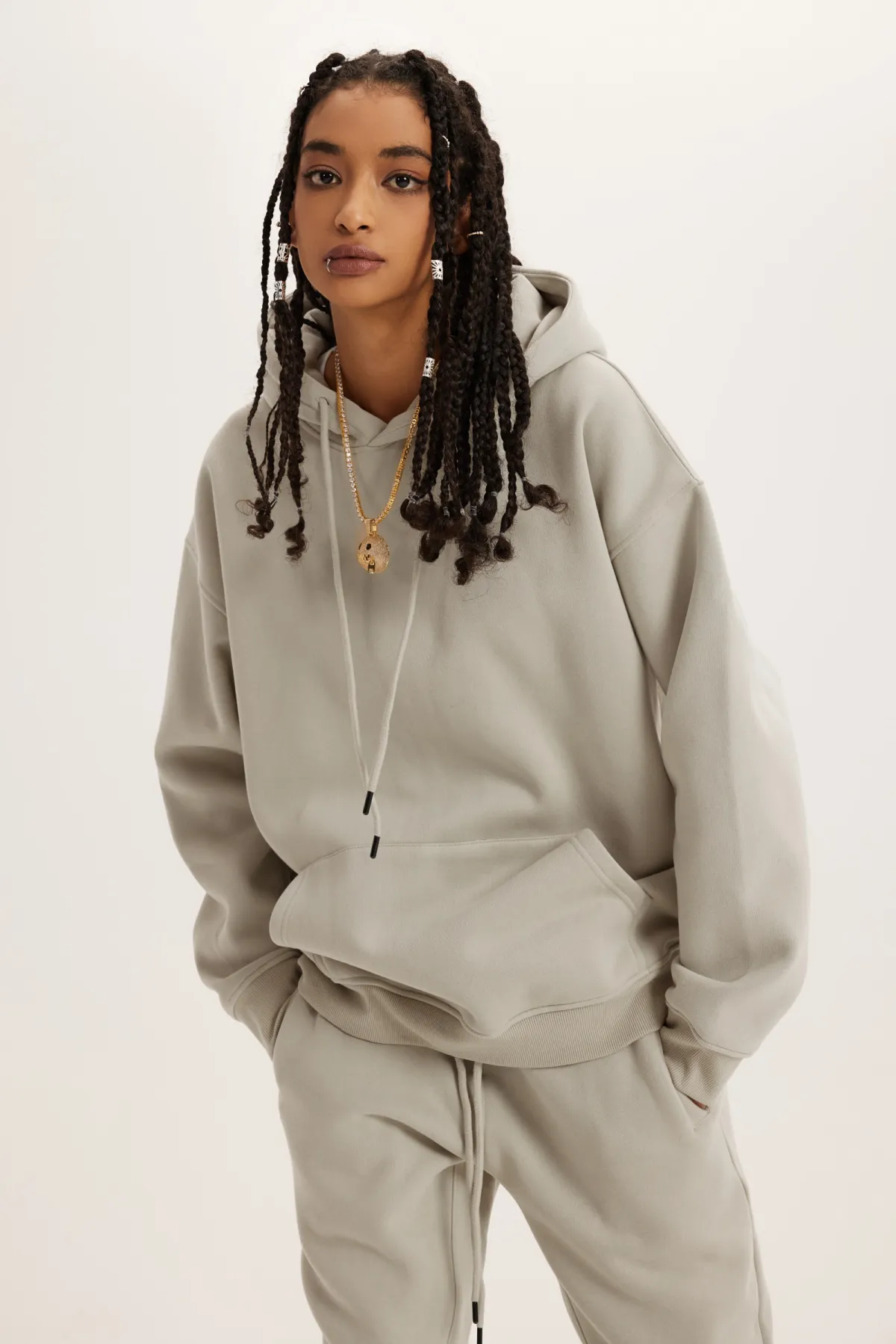 classic fit fleece hoodie - Thumbnail Image