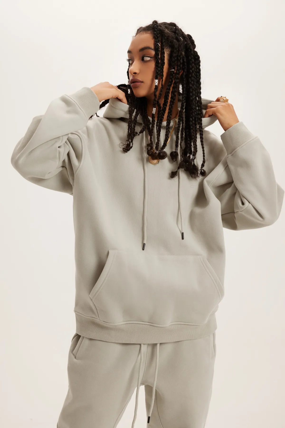 classic fit fleece hoodie - Thumbnail Image