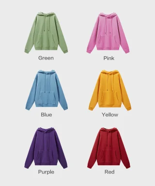 premium colorful fleece hoodie - Thumbnail Image