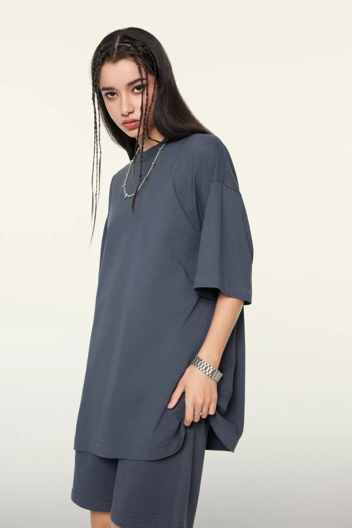 Unisex Classic Long Crew Neck T Shirt - Thumbnail Image