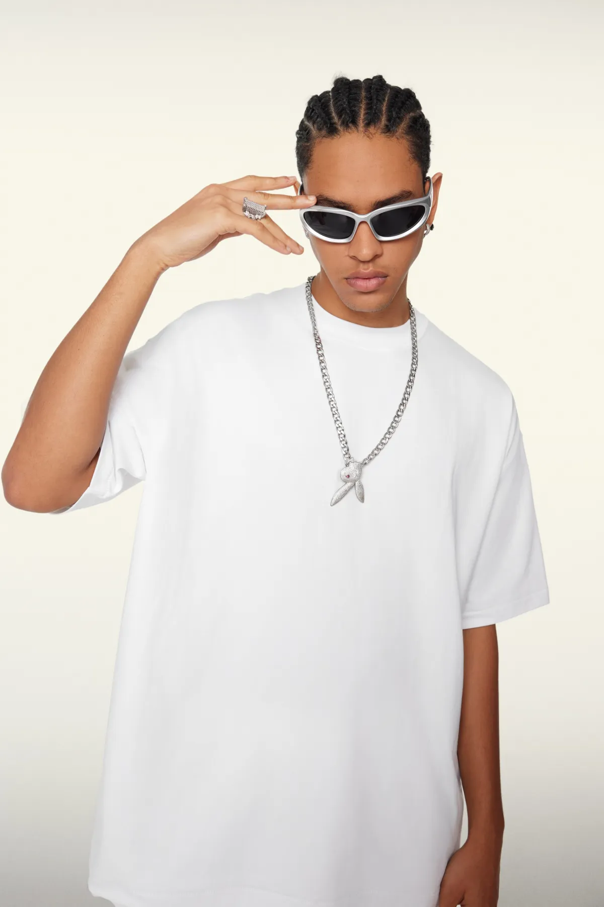 Unisex Classic Long Crew Neck T Shirt - Thumbnail Image