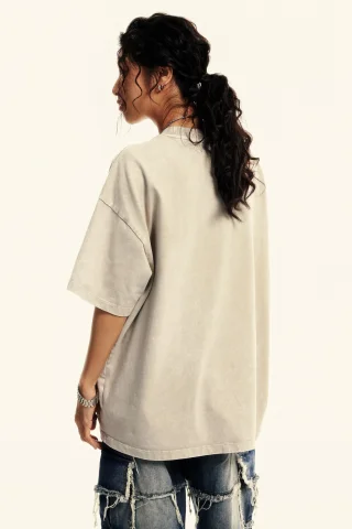 Unisex Casual Tight Neck T-Shirt - Thumbnail Image