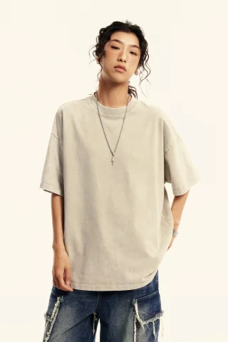 Unisex Casual Tight Neck T-Shirt - Thumbnail Image