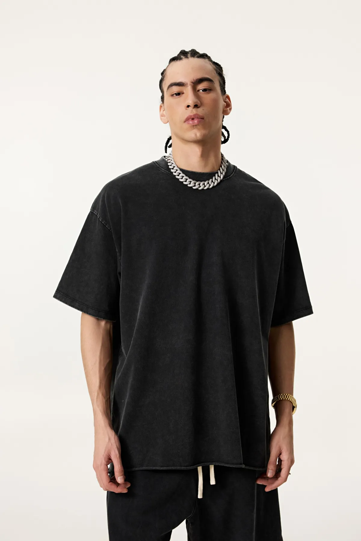  Men’s Double-Yarn Plain Weave Tee