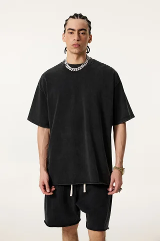  Men’s Double-Yarn Plain Weave Tee