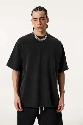  Men’s Double-Yarn Plain Weave Tee