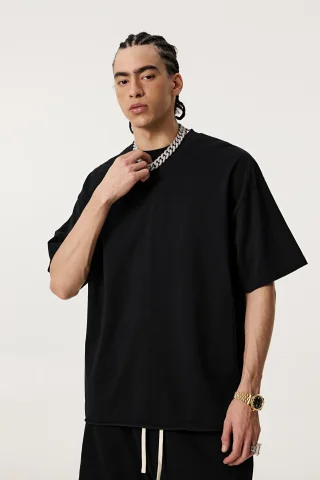  Men’s Double-Yarn Plain Weave Tee