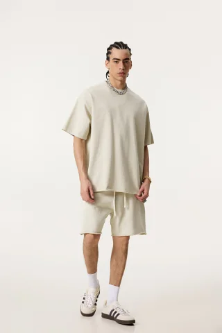  Men’s Double-Yarn Plain Weave Tee