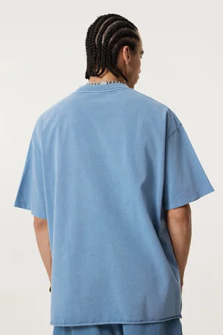  Men’s Double-Yarn Plain Weave Tee