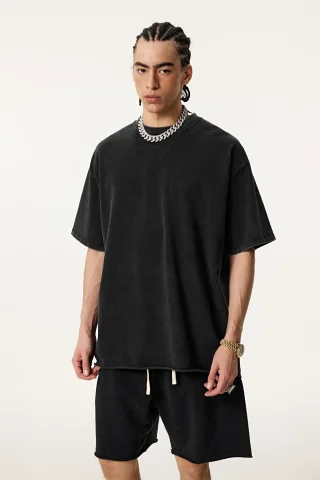  Men’s Double-Yarn Plain Weave Tee